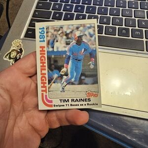 Tim Raines baseball card